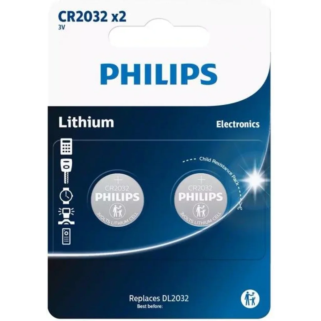 Батарейка Philips Lithium CR 2032 BLI 2 UA